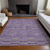 Piper Looms Mayfield Stripes AMF816 Purple Machine Washable Area Rug Lifestyle Image Feature