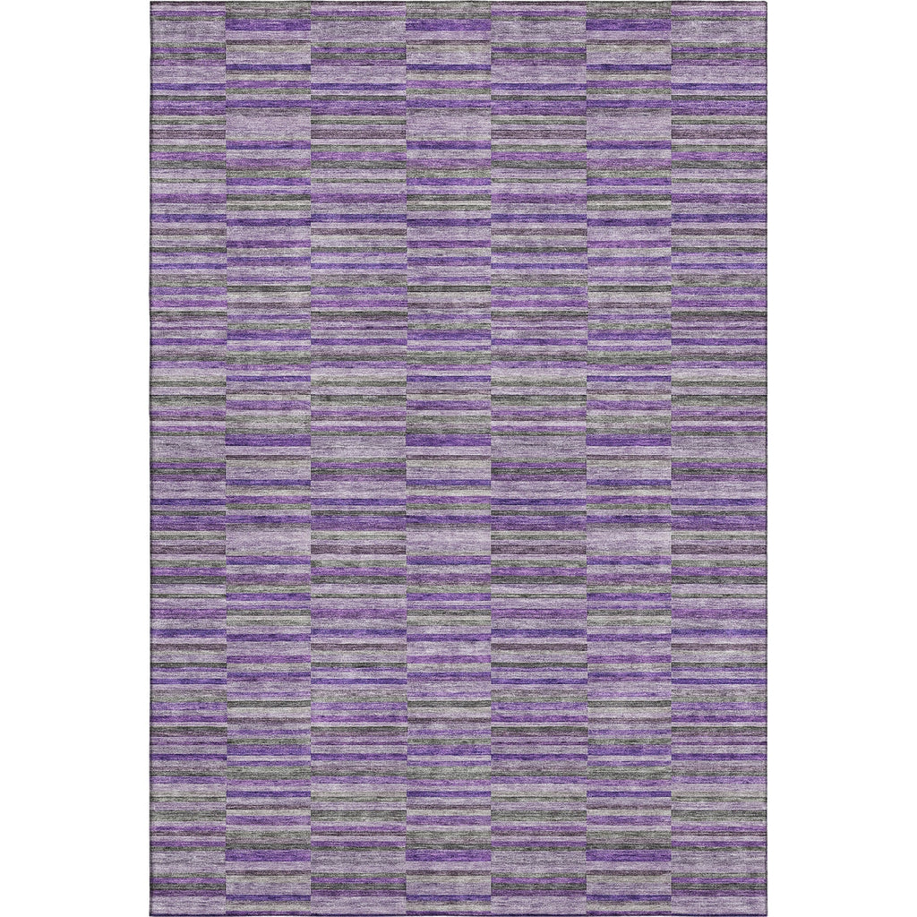 Piper Looms Mayfield Stripes AMF816 Purple Machine Washable Area Rug main image