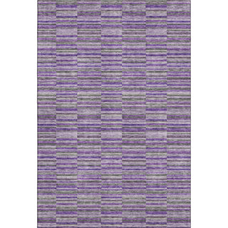 Piper Looms Mayfield Stripes AMF816 Purple Machine Washable Area Rug main image