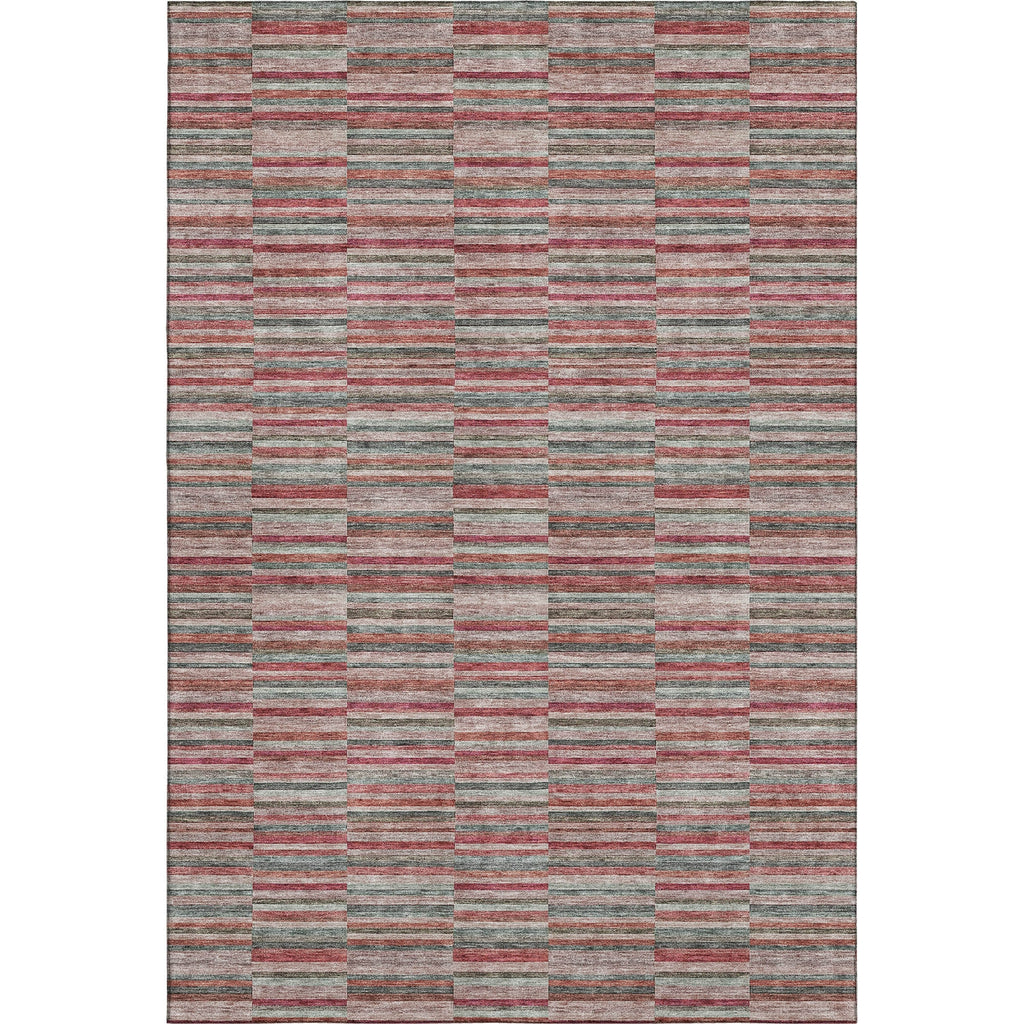 Piper Looms Mayfield Stripes AMF816 Red Machine Washable Area Rug main image