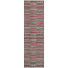 Piper Looms Mayfield Stripes AMF816 Red Machine Washable Area Rug Runner Main Image