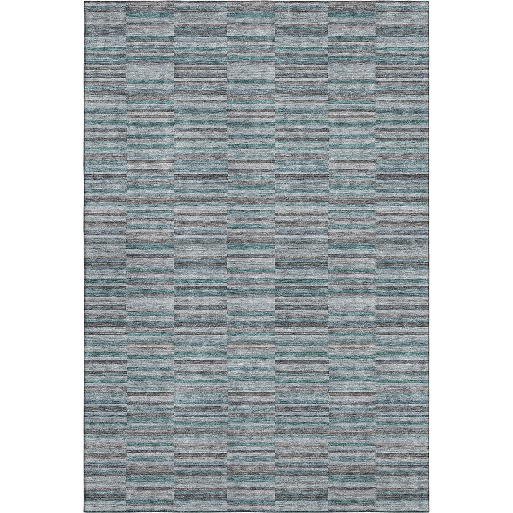 Piper Looms Mayfield Stripes AMF816 Teal Machine Washable Area Rug main image
