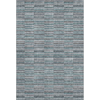Piper Looms Mayfield Stripes AMF816 Teal Machine Washable Area Rug main image