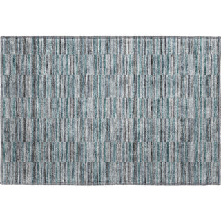 Piper Looms Mayfield Stripes AMF816 Teal Machine Washable Area Rug Scatter Main Image