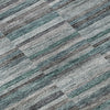 Piper Looms Mayfield Stripes AMF816 Teal Machine Washable Area Rug Swatch Image