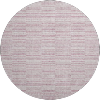 Piper Looms Mayfield Stripes AMF817 Blush Machine Washable Area Rug Round Main Image