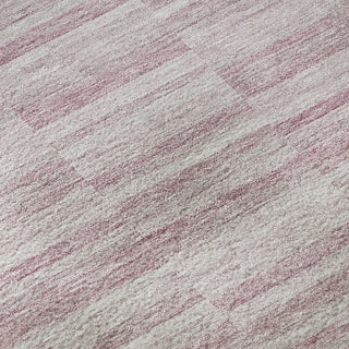 Piper Looms Mayfield Stripes AMF817 Blush Machine Washable Area Rug Swatch Image