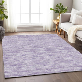 Piper Looms Mayfield Stripes AMF817 Plum Machine Washable Area Rug Lifestyle Image Feature