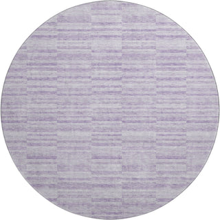 Piper Looms Mayfield Stripes AMF817 Plum Machine Washable Area Rug Round Main Image