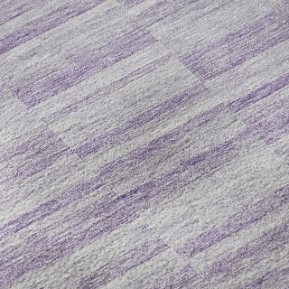 Piper Looms Mayfield Stripes AMF817 Plum Machine Washable Area Rug Swatch Image