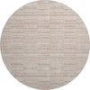 Piper Looms Mayfield Stripes AMF817 Salmon Machine Washable Area Rug Round Main Image