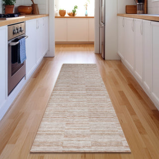 Piper Looms Mayfield Stripes AMF817 Salmon Machine Washable Area Rug Runner Lifestyle Image Feature
