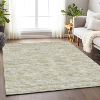 Piper Looms Mayfield Stripes AMF817 Taupe Machine Washable Area Rug Lifestyle Image Feature
