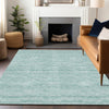 Piper Looms Mayfield Stripes AMF817 Turquoise Machine Washable Area Rug Lifestyle Image Feature