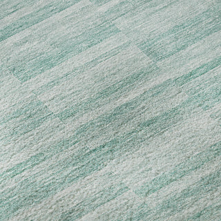 Piper Looms Mayfield Stripes AMF817 Turquoise Machine Washable Area Rug Swatch Image