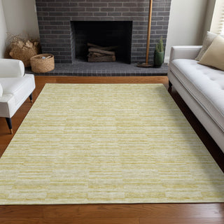 Piper Looms Mayfield Stripes AMF817 Wheat Machine Washable Area Rug Lifestyle Image Feature