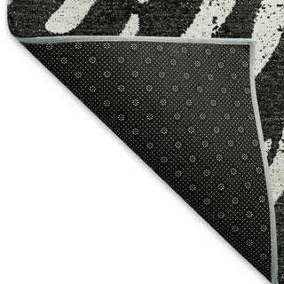 Piper Looms Mayfield Modern AMF818 Black Machine Washable Area Rug Backing Image