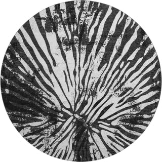 Piper Looms Mayfield Modern AMF818 Black Machine Washable Area Rug Round Main Image