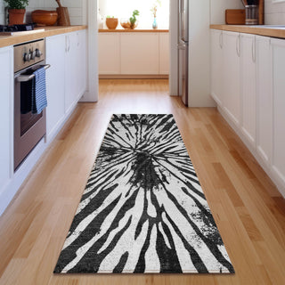Piper Looms Mayfield Modern AMF818 Black Machine Washable Area Rug Runner Lifestyle Image Feature
