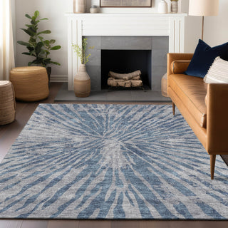 Piper Looms Mayfield Modern AMF818 Blue Machine Washable Area Rug Lifestyle Image Feature
