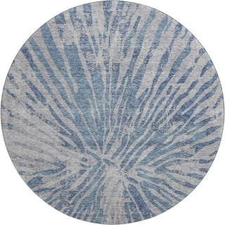Piper Looms Mayfield Modern AMF818 Blue Machine Washable Area Rug Round Main Image