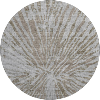 Piper Looms Mayfield Modern AMF818 Brown Machine Washable Area Rug Round Main Image