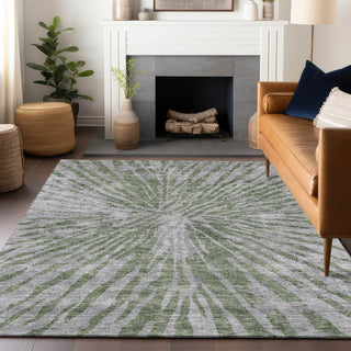 Piper Looms Mayfield Modern AMF818 Olive Machine Washable Area Rug Lifestyle Image Feature