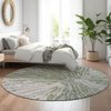 Piper Looms Mayfield Modern AMF818 Olive Machine Washable Area Rug Round Lifestyle Image Feature
