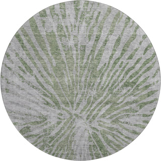 Piper Looms Mayfield Modern AMF818 Olive Machine Washable Area Rug Round Main Image