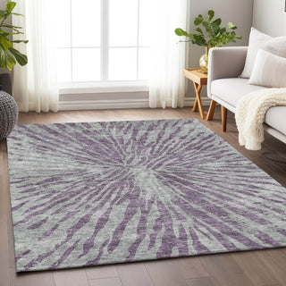 Piper Looms Mayfield Modern AMF818 Purple Machine Washable Area Rug Lifestyle Image Feature