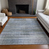 Piper Looms Mayfield Stripes AMF819 Blue Machine Washable Area Rug Lifestyle Image Feature