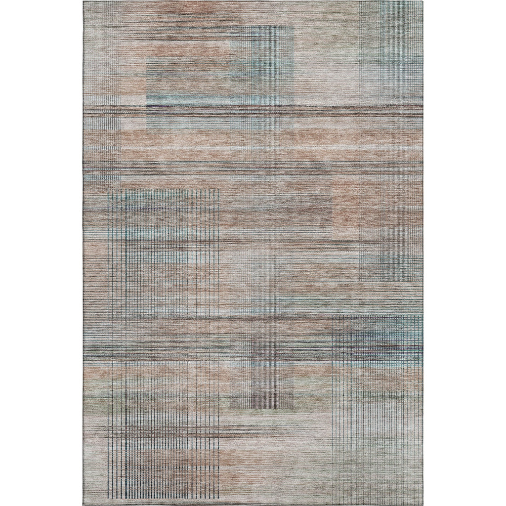 Piper Looms Mayfield Stripes AMF819 Copper Machine Washable Area Rug main image