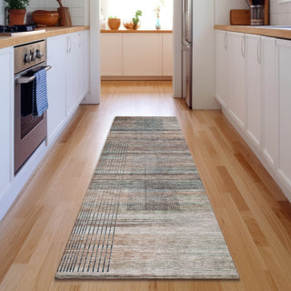 Piper Looms Mayfield Stripes AMF819 Copper Machine Washable Area Rug Runner Lifestyle Image Feature