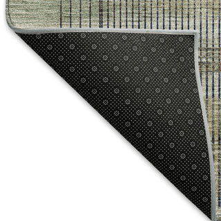 Piper Looms Mayfield Stripes AMF819 Khaki Machine Washable Area Rug Backing Image