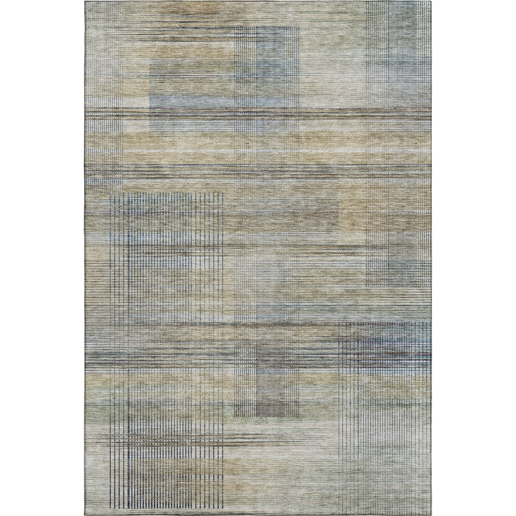Piper Looms Mayfield Stripes AMF819 Khaki Machine Washable Area Rug main image