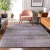 Piper Looms Mayfield Stripes AMF819 Purple Machine Washable Area Rug Lifestyle Image Feature