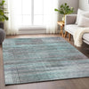 Piper Looms Mayfield Stripes AMF819 Teal Machine Washable Area Rug Lifestyle Image Feature