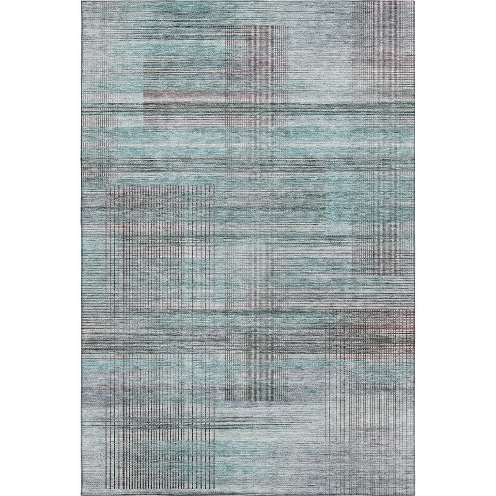 Piper Looms Mayfield Stripes AMF819 Teal Machine Washable Area Rug main image