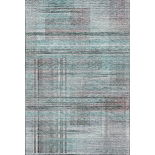 Piper Looms Mayfield Stripes AMF819 Teal Machine Washable Area Rug main image