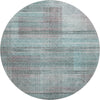 Piper Looms Mayfield Stripes AMF819 Teal Machine Washable Area Rug Round Main Image