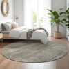 Piper Looms Mayfield Stripes AMF820 Khaki Machine Washable Area Rug Round Lifestyle Image Feature