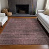 Piper Looms Mayfield Stripes AMF820 Merlot Machine Washable Area Rug Lifestyle Image Feature