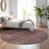Piper Looms Mayfield Stripes AMF820 Merlot Machine Washable Area Rug Round Lifestyle Image Feature