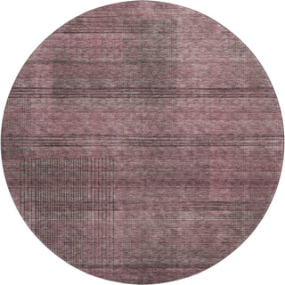 Piper Looms Mayfield Stripes AMF820 Merlot Machine Washable Area Rug Round Main Image