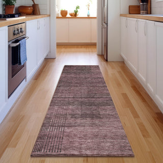 Piper Looms Mayfield Stripes AMF820 Merlot Machine Washable Area Rug Runner Lifestyle Image Feature