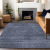 Piper Looms Mayfield Stripes AMF820 Navy Machine Washable Area Rug Lifestyle Image Feature