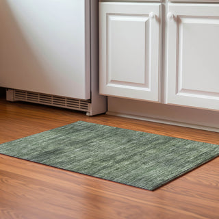 Piper Looms Mayfield Stripes AMF820 Olive Machine Washable Area Rug Scatter Lifestyle Image Feature