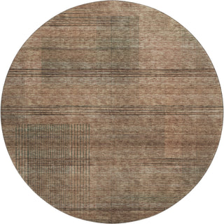 Piper Looms Mayfield Stripes AMF820 Paprika Machine Washable Area Rug Round Main Image