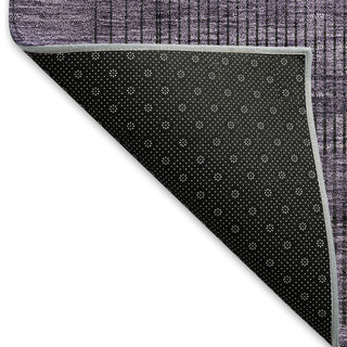Piper Looms Mayfield Stripes AMF820 Plum Machine Washable Area Rug Backing Image