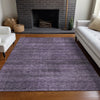 Piper Looms Mayfield Stripes AMF820 Plum Machine Washable Area Rug Lifestyle Image Feature